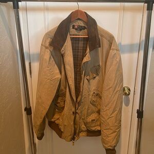 Kakadu Traders jacket with leather collar.